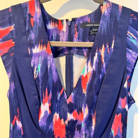 French Connection Multicolor Purple Pencil Dress | Size 6 - Picture 3 of 7